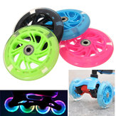 120mm LED Flash Light Up Wheels For Scooter Inline Skates 2 ABED-7 Bearing