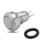 Interruptor de botón micro de 8 mm Restablecimiento de metal Momentáneo Redondo 2 Pin 0.5A / 250V AC