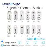 MoesHouse Włącznik inteligentny ZigBee3.0 Inteligentna wtyczka Socket z 2 interfejsami USB zdalne sterowanie głosowe. Działa z SmartThings, Wink i większością Hubów ZB.