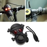 BIKIGHT WB01 Fahrrad Elektrische Hupe Hohe Dezibel 120dB Glocke mit Warnlicht Multi-Ton Wasserdicht