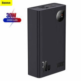 Baseus 20000mAh Adaman2 30W PD QC3.0 Digital Display Dual-way Fast Charging Power Bank Portable Charger External Battery AFC Certified for iPhone 14/13/12/11/XR for Samsung for Xiaomi