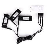 1 to 3 Battery Charger Combo with 3.7V 500MAH Lipo Battery USB Cable Adapter for Eachine E58