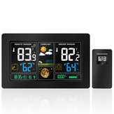 Inteligentny cyfrowy bezprzewodowy kolor LCD Stacja pogodowa Barometr termometr Higrometr budzik z czujnikiem zewnętrznym