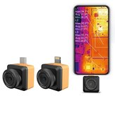 Câmera de imagem térmica INFIRAY T2S+ 256×192 para smartphones com conector Type-C Inspeção de calor em placas de circuito impresso e pisos Câmera termográfica infravermelha