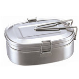 2 Schicht Edelstahl Lunch Box Bento Box Lebensmittelbehälter Tragbare Multifunktions Abendessen Zubehör
