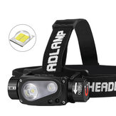 Farol de cabeça LED 200B-2 XHP50 com sensor de movimento, lanterna recarregável por USB 18650/21700, lâmpada de cabeça com 10 modos de iluminação, luz de trabalho