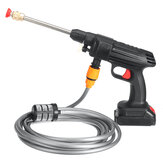 24V Cordless High Pressure Washer Car Washing Machine Water Spray Cleaning Guns w/ 1/2 Battery