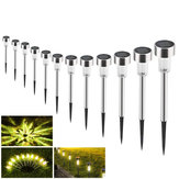 16pcs Outdoor Stainless Steel LED Solar Power Lawn Light Garden Landscape Lamp