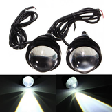 2pcs 5W Xenon White LED DRL Running diurno Coche Off Road Fog Light Impermeable Proyector 