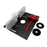 Placa de inserción de mesa de enrutador de aleación de aluminio X8 para trabajos de carpintería. Tablero volteador de fresado. Regla para recorte y máquina de grabado.