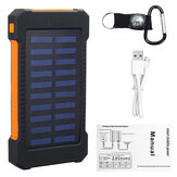 Carregadores Solares 8000mAh Banco de Energia Solar 8000mAh Portátil Solar Bateria Carregador de Telefone Carregador Banco de Energia com Lanterna