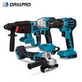 Drillpro 1 セット 800N.M エレクトリックレンチ、ハンマー、パワードリル、アングルグラインダー（バッテリー付き/なし）