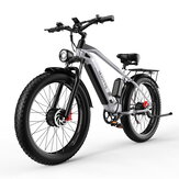 [EU DIRECT] DUOTTS F26 Elektrikli Bisiklet 48V 17.5AH Batarya 750W * 2 Çift Motor Yağ Fren 50KM Max Mesafe 150KG Max Yük Elektrikli Bisiklet