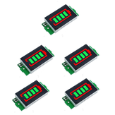 5 Pcs 1S-8S Único 3,7 V de lítio Bateria Módulo indicador de capacidade de 4,2 V verde para veículo elétrico Bateria Testador de íon de lítio
