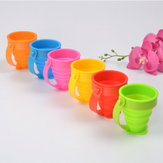 Портативная складная силиконовая чашка с держателем для зубной щетки Хонана в 5 цветовых вариантах для путешествий и мытья