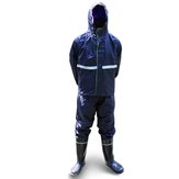 Waterproof Rain Coat Suit with Wind Shield Motorcycle Riding Hiking Cycling 4 Seasons