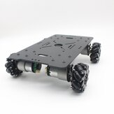 Base do chassi do carro de robô RC inteligente 4WD DIY com rodas Omni motor TT para Makeblock STM32 51