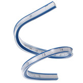 Régua de plástico flexível de 30 cm para medição da curva técnica da régua