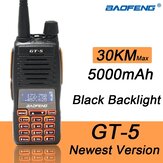 Baofeng GT-5 10W Walkie Talkie Rádio amador bidirecional Flash Luz Dual PTT HF Transceptor 30KM Rádios Portáteis de Longo Alcance Upgrade