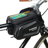 Sac à vélo de 2L de grande capacité, se monte sur le cadre avant du tube supérieur, étanche, avec étui pour téléphone à écran tactile de 7 pouces, convient pour VTT et autres accessoires de vélo.