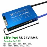 8S 24V LiFe Po4 Battery 3.2V Power Protection Board 15A-180A with Temperature Protection Equalization Function Overcurrent Protection BMS Battery Protection Board