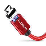 كابل شحن بيانات USB مغناطيسي LED بسرعة 3A من FLOVEME بطول 1 متر لهواتف Samsung S7 S6 Note 5