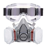 NASUM Atemschutzmaske mit Schutzbrille für Farbspritzer Staub Chemikalienschutz Geruchskontrolle für Spritzlackierarbeiten und Schleifarbeiten