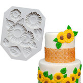 Molde para pastel de silicona grado alimenticio para hacer galletas, chocolate, hielo con forma de flores y hojas