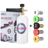 MATCC Adjustable Foam Cannon Bottle Lance with 1/4Inch Quick Connector