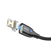 Καλώδιο δεδομένων FLOVEME 3A Micro USB LED Magnetic Braided Fast Charging 1M για Tablet Smartphone iPad Pro