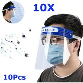 ZANLURE 10 db átlátszó, állítható teljes arcvédő műanyag páramentes, kiköpődés elleni védőmaszk