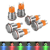 19mm 12V/24V LED On/Off Latching Push Button Switch Self-lock Heavy Duty Metal Switch Waterproof