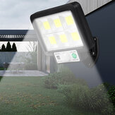 Lámpara solar exterior a prueba de agua para jardín, lámpara de pared de seguridad con sensor de movimiento PIR, control remoto, 56/72 COB dividido