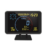 DC5-24V מצביע מהירות GPS מרובי תכניות לרכב HUD Head-up Display מצפן גובה טמפרטורה לחות