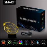3D LED Illúzió Dinózaurusz / Flamingó / Autó / Repülőgép / Operaház / Szabadság-szobor Alak USB 7 Színű Asztali Éjszakai Lámpa APP Irányítás Gyerek Ajándék