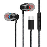 Typ C Kopfhörer Stereo Bass Noise Cancelling Verdrahtete In-Ear-Ohrhörer mit Mikrofon für 9 8 Huawei Letv