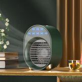 Bakeey 3 fokozatú Mini vízhűtéses ventilátor permetezéssel, hordozható színes éjjeli lámpa léghűtő asztali ventilátor.