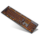 K70 104 Tuşları RGB LED Backlight Punk Klavye Tuş Oyun Klavye USB Kablolu Yuvarlak Klavye Tuş