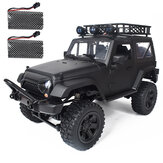 JY66 1/14 2.4Ghz 4WD Coche RC para vehículos todo terreno Jeep Con luz LED Camión de escalada Modelo RTR Dos baterías