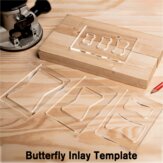 1/3Pcs Butterfly Inlay Template Woodworking Butterfly Inlay Template For Router And Decorative Templates