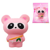 Różowa Pluszowa Miękka Zabawka Miś Panda W Zestawie Ninja 13,5 cm Powoli Wzrastający Woreczek Z Opakowaniem Prezentowym
