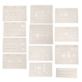 12 stuks IC Chip BGA Reballing Stencil Kits voor iPhone4/4s/5/5s/6/6 Plus/6s/6s Plus/7/7 Plus/SE/Ipad