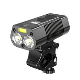 X-TIGER Luz de bicicleta recarregável por USB, super brilhante com um amplo ângulo de visão de 1800 lúmens, luzes dianteiras de bicicleta fáceis de instalar, lanterna de segurança para bicicleta.