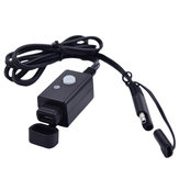 3.1A Водонепроницаемое зарядное устройство SAE в USB для мотоцикла с переключателем и светодиодным проводом
