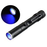 Linterna portátil de bolígrafo de LED UV de 395nm con 3 modos de iluminación, mini linterna de bolígrafo, linterna de bolsillo de emergencia, pequeña antorcha con clip