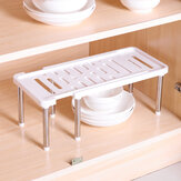 Prateleira de armazenamento removível e ajustável para debaixo da pia na cozinha