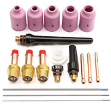 18Pcs TIG Welding Torch Gas Lens Kits For WP-17 WP-18 WP-26 Lanthanate Tungsten