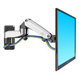 Ergonomischer Monitor- und Laptop-Ständer NB F150 aus Aluminium mit 360-Grad-Drehung dank Gasfeder. Unterstützt Monitore von 17