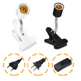 Adaptador de portalámparas E27 LED flexible para mascotas con clip de encendido y apagado, enchufe EU US