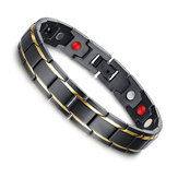 Black 316L Titanium Health Magnetic Bracelet Jewelry for Men